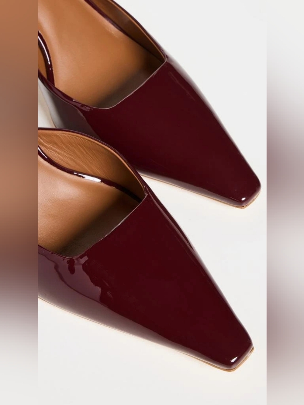 Reformation Natasha 75 Ankle-strap Mid Heel Pumps in Patent Burgundy Size 10 - Picture 5 of 13